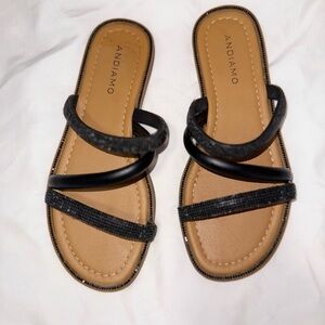 Black Women's Sandals size 8W